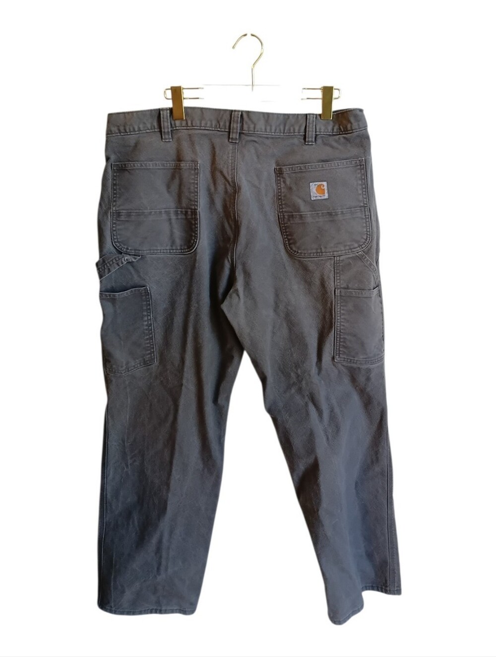2 PAIR BUNDLE ‼️Carhartt Men's Dark Gray Cargo Work Pants Workwear Baggy 40x30